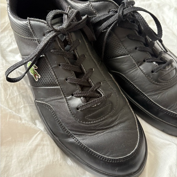 Lacoste Men's Black Leather Sneakers - Picture 5 of 7